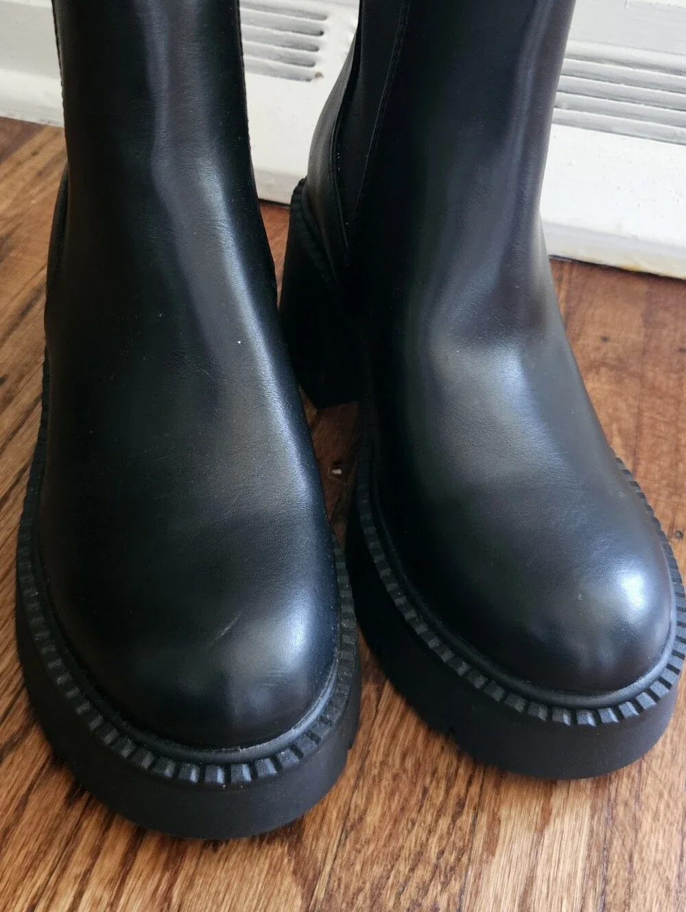 Madden Girl Womens Boots 6.5 Y2K Chunky Heel Platform Lug Sole Ankle Chelsea